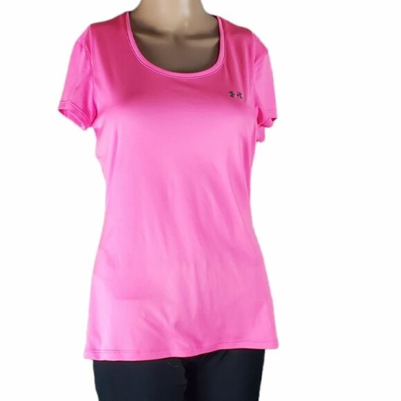 Under Armour Bubble Gum Pink Dry Fit T-Shirt - Picture 1 of 5